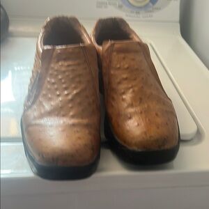 Men's Tan Leather Slip-On Shoes